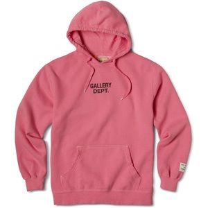 Gallery Dept ( Uni-sex) Centered Logo Hoodie Pink